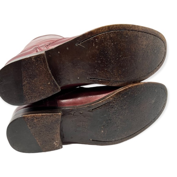 Frye (6) Melissa Trapunto Boot Knee-High Bordeaux Wine RARE COLOR - Picture 12 of 15